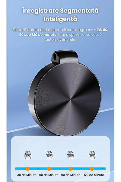 Vala Tech Mini Reportofon Breloc Spion ®️, 32gb, 24h Inregistrare Continua, Stand-by 30 Zile