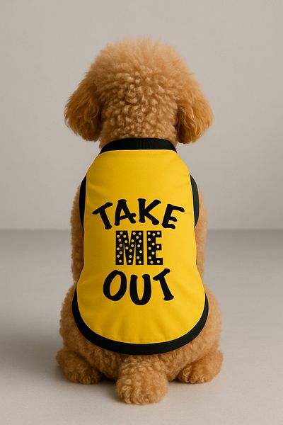 Monopetz New Season Dog And Cat Outfit & Dress - Yellow Take Me Out (OUT ME)