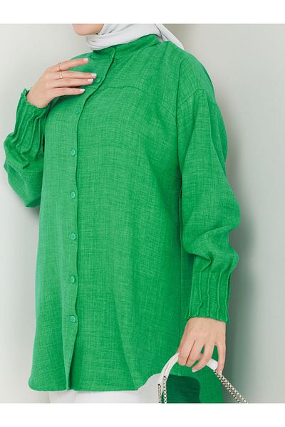 Kirazgym Ayrobin Linen Shirt - Ribbed Detail