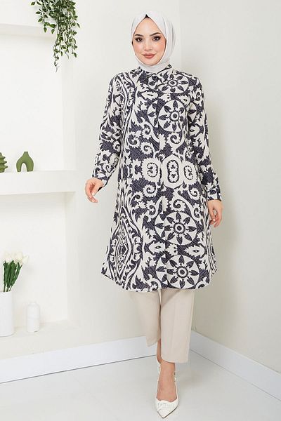 Kirazgym Mandala Patterned Viscose Tunic