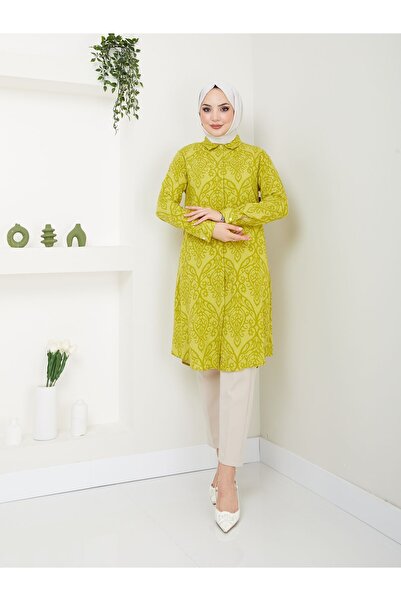 Kirazgym Ebru Patterned Viscose Tunic