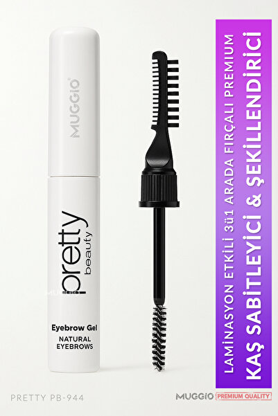 Muggio Laminasyon Etkili Kaş Sabitleyici ve Şekillendirici 3ü1 Arada Fırça Ta...