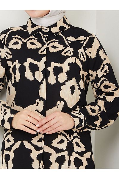 Kirazgym Viscose Patterned Tunic - Eye Patterned
