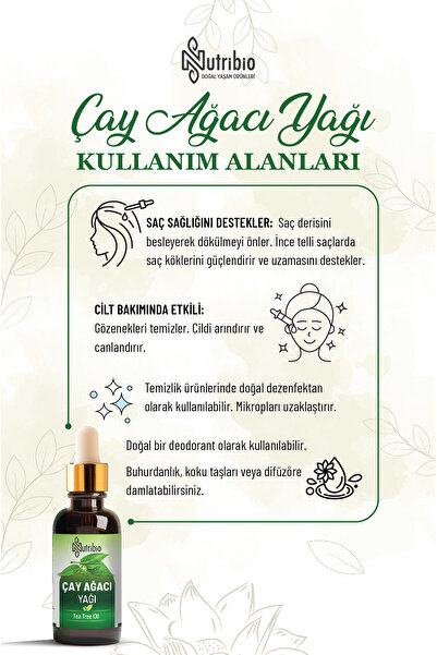 nutribio Çay Ağacı Yağı %100 Saf 10 ml