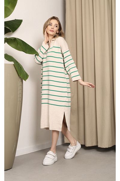 Kirazgym Seçil Striped Knitwear Dress