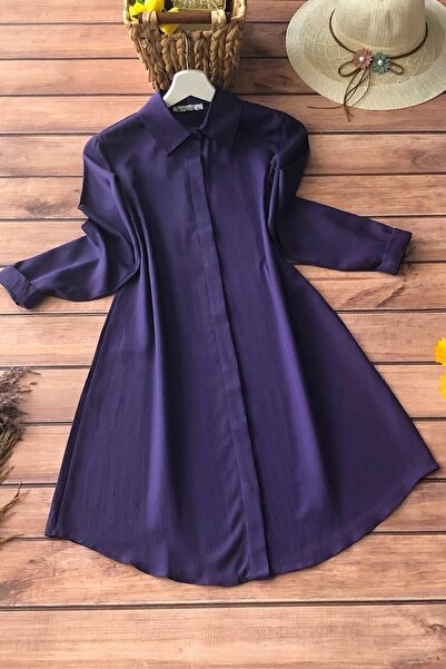 Kirazgym قميص تونيك نسائي باللون الأرجواني