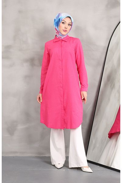 Kirazgym Long Shirt Tunic in Poplin Fabric