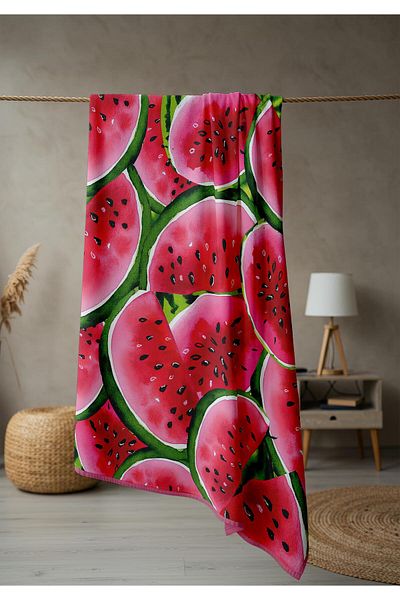 Doruklar Home Collection Πετσέτα θάλασσας με μοντέρνα σχέδια ψηφιακής εκτύπωσης 80x160 cm Pika22