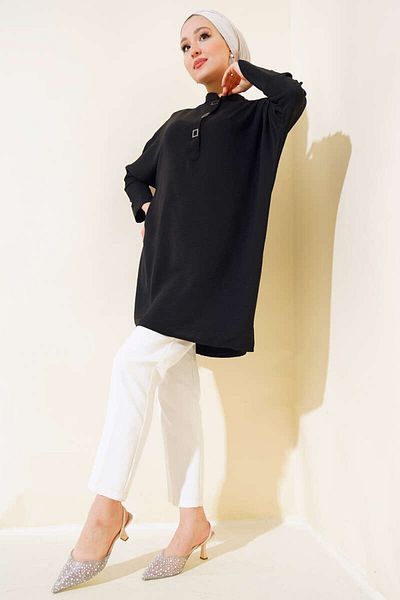 Kirazgym Chief Collar Square Buttoned Tunic