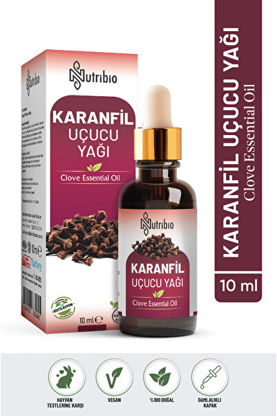 nutribio زيت القرنفل العطري نقي 100% 10 مل