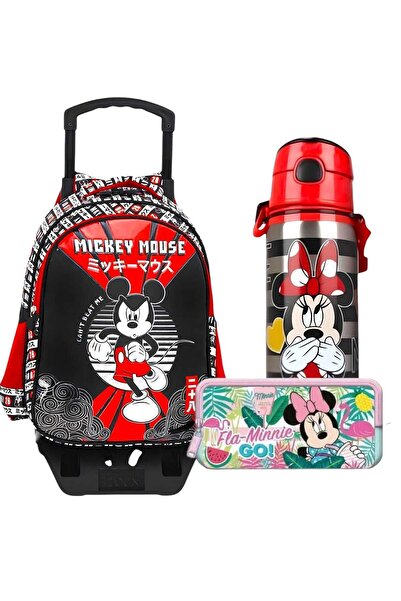 Marvel Frocx Mickey Çekçekli İlkokul Çantası -Lisanslı Çift Gözlü Kalem Çanta...