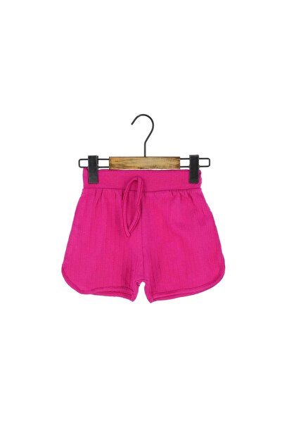 atabay شورت KRINKIL FABRIC للفتيات باللون الفوشيا