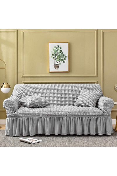 Bright Home Bürümcük Sofa, Sofa, Sofa Bed Cover, with elastic, flexible, skirt for 3 seats