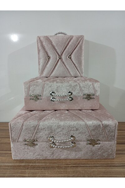 Sandık Dünyası Bavul Çanta Sandık Gelin Damat Çeyiz Sandığı 3lü 0560p
