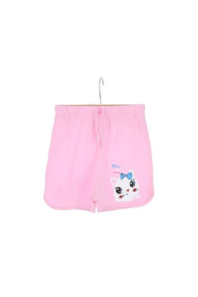 atabay Pantaloni scurți pentru fete cu imprimeu CAT Roz
