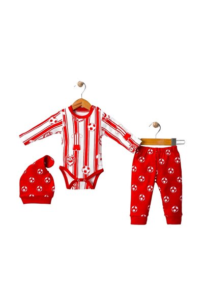 Balgüneş Tekstil Body Triple Team Team Fan Set Red