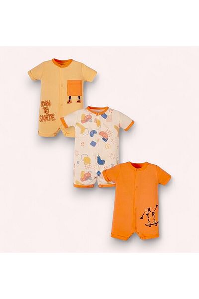 Necix's Luvvera Baby Boy Summer 3-Piece Short Jumpsuit Set
