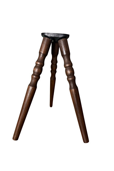 HAMADEX 41 Cm Stejar închis lemn strung Masa de cafea Picior de mobilier - Ap...