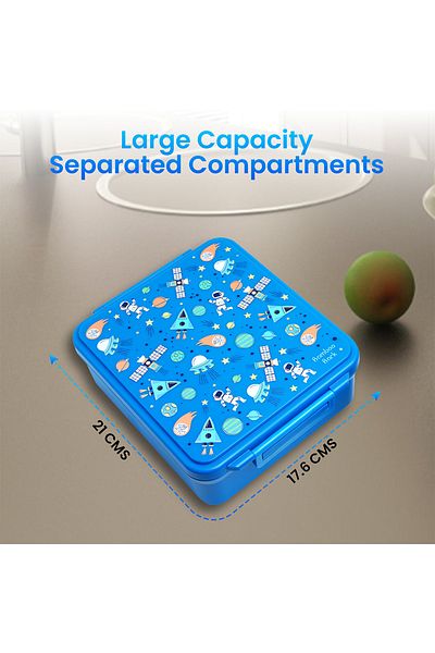 Bamboo Bark Astro-Space Dark Kids Lunch Box – Insulated Lunch Bag for Boys and Girls, Durable and Lightweight