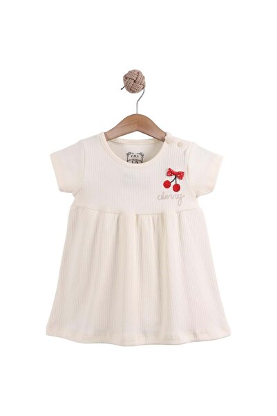 Babexi Summer Reported Interlock Dress Ecru