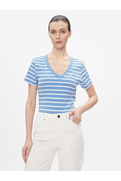 Tommy Hilfiger V Yaka Slim Tişört
