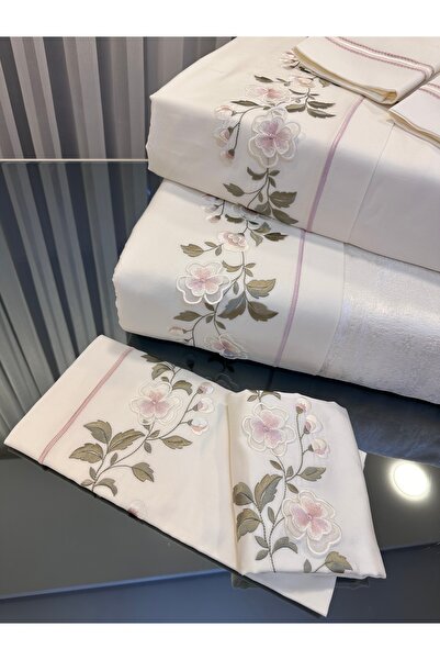 incisecrethome 100% Cotton Satin Embroidered / Bedspread and Duvet Cover Set - Double Size / 7 Pieces* Elegance