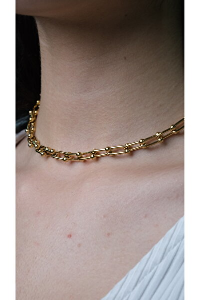 Inure Jewelry قلادة حلقة مطاطية