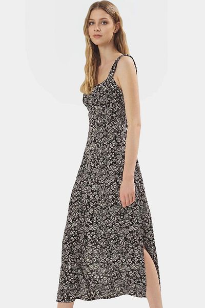 PayBuy Summer Floral a Line Maxi Dress Viscose Fabric Comfortable Casual Style Custom Design