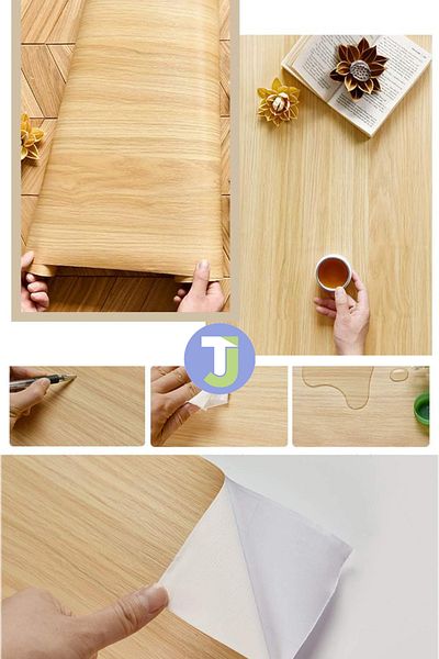 Technojet Self Adhesive Wood Look Kitchen Bathroom Countertop Wall Cabinet Table Veneer 60X100cm