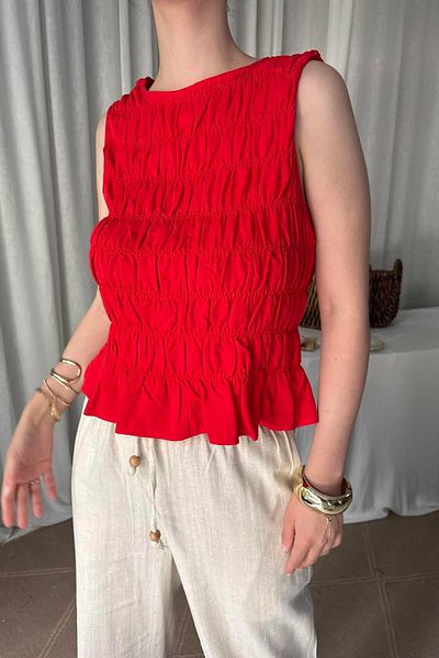 lizge giyim ARMLESS CROP BLUZ