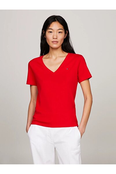 Tommy Hilfiger V Yaka Slim Tişört
