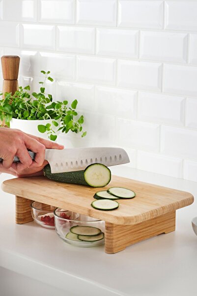 Perotti Soho Standlı Bambu Doğrama Tahtası 14982 Kesme Tahtası 33,5x22 Cm