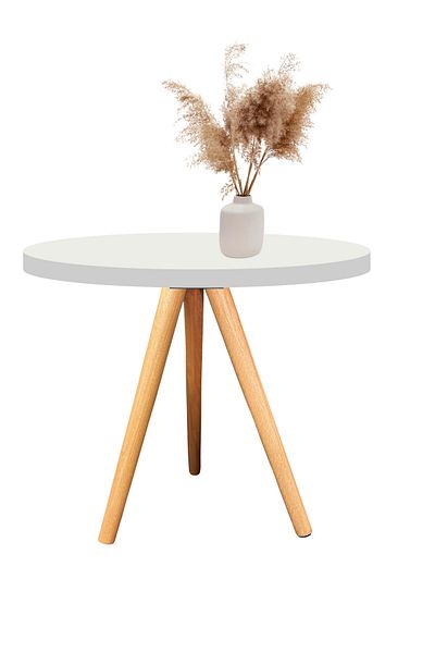 HAMADEX Picioare de masă conice din lemn brut de 38 cm – 3 buc | Masă laterală, Puf, Include Aparat pentru picioare de mobilier și șurub