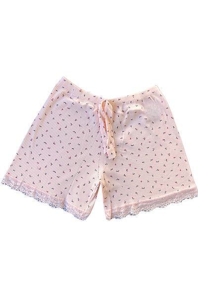 BUTİK1AVM Women's Pajama Bottoms Shorts Boxer Cotton Ultra Stretchy Comfortable Fabric Patterned