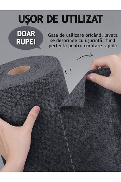 VENTLEX Microfiber Cloth Roll, 20 Cloths, 25x25 Cm, 200gsm, High Absorbency, Reusable