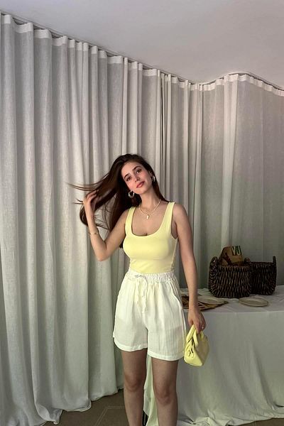 lizge giyim Thick Strap U-Neck Tank