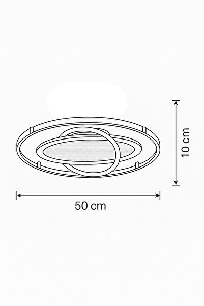 Avizemoda Tolya Daire 3 Renk Ledli (SARI-BEYAZ-GÜN IŞIĞI) Kumandalı Modern Akrilik Plafonyer Armatür