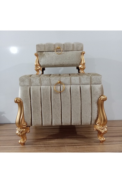 Sandık Dünyası Söz Nişan Bohça Gelin Damat Çeyiz Sandığı 2li 0657