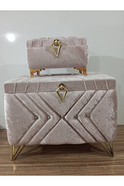 Sandık Dünyası Gelin Sandığı Damat Nişan Bohça Çeyiz Sandık 2li 0308