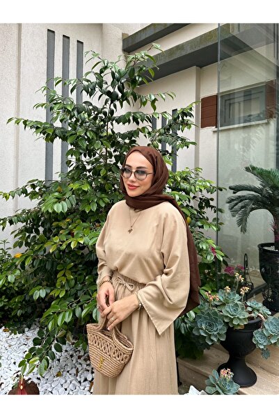 Moda Lippa Organic Şile Cloth Beige Skirt Set