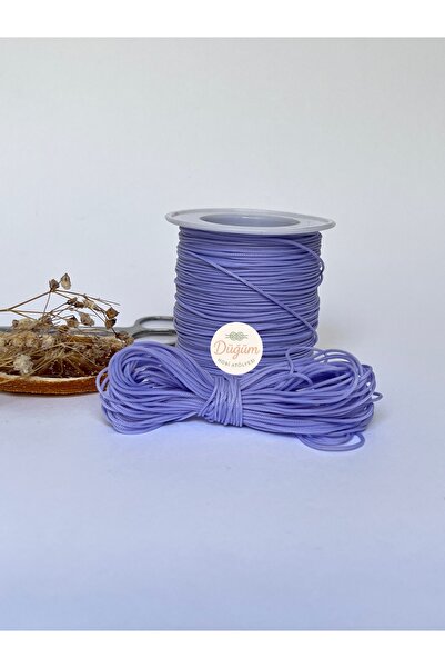 Düğüm Hobi Atölyesi 0.8 mm Lila Paracord Paraşüt İpi 1 Metre Bileklik Tesbih Kolye Makrome Halhal Takı Tasarım İpi