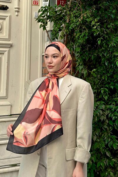 İpekhan Μαλακό σάλι Nature Lilyum Μαύρο Ροζ 3036-03