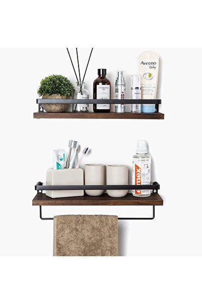 Generic 2-Piece Wall Mounted Floating Shelves Brown