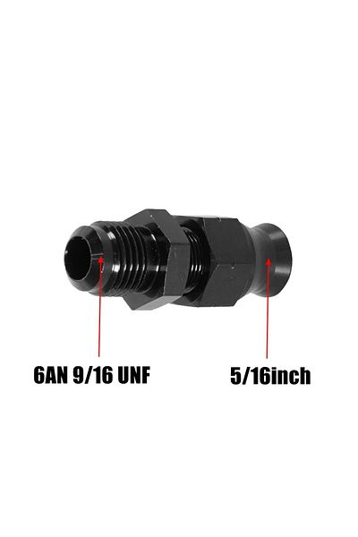 Choice Cn-an6 To 5-16 Hardline Fuel Line Fitting Adapter Straight 6an An6 Male To 3/8", 6an An6 Male To 5/1