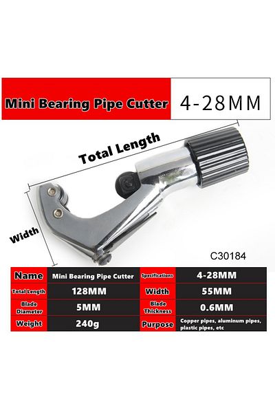 NIUXIANG 4-28mm 16/19/28/32mm Bearing Pipe Cutter Tube Shear Cutter with Hobbing Circular Blades for Copper A