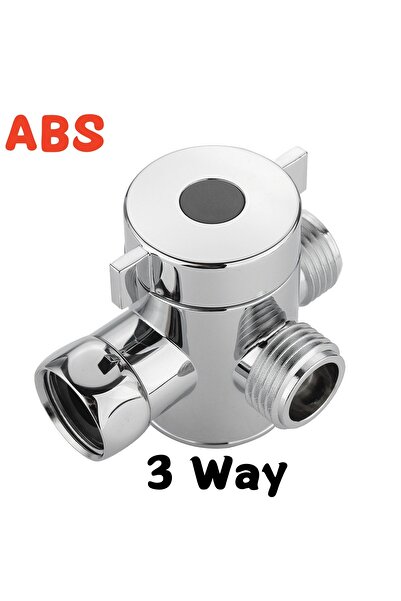Choice B Type-ABS Adjustable 3 Way Shower Head Diverter Valve Brass/ABS 3 Modes Switch Adapter G1/2“ Connec