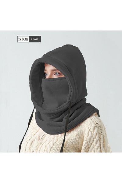 Choice Gray Outdoor Motorcycle Cycling Ski Hooded Hat Neck Scarf Mask Beanie Cap Winter Warm Windproof Ther