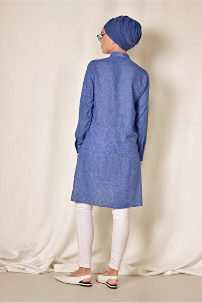 Alvina Асиметричний виріз з кишенями, бавовняна туніка 4985