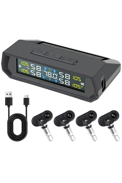 Choice T17 Interior Sensors Tire Pressure Monitoring System Auto Security Alarm Systems Solar/usb Powered T