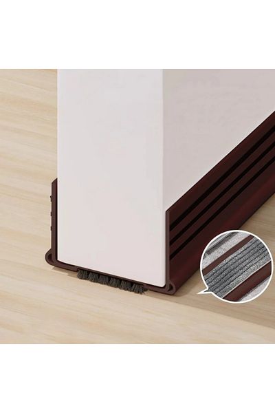 Choice Brown 1pc 93cm New Door Seal Strip Flexible Anti Collision Door Draft Stopper Soundproof Window Weat